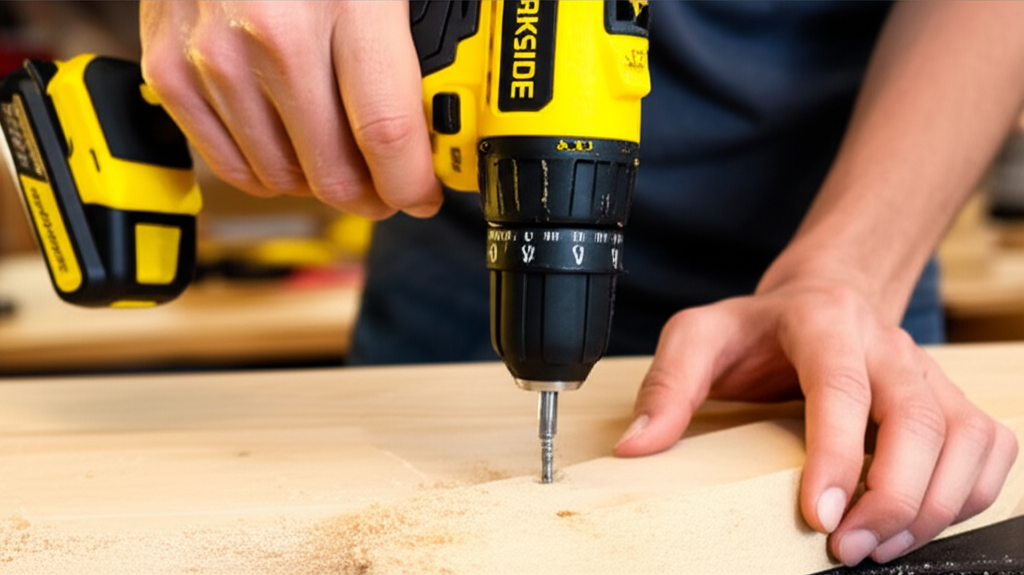 PARKSIDE 20V Drill - In use